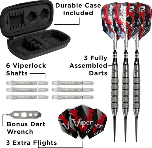 Miniatura 4 de Viper Blitz - Dardos con punta de acero de tungsteno 95% con estuche de almacenamiento/viaje