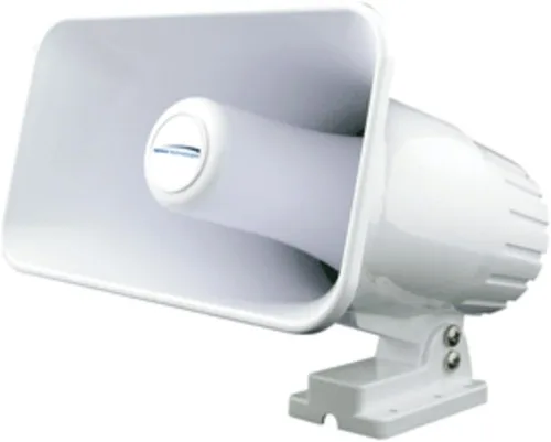 Speco - Bocina de altavoz PA resistente a la intemperie, 4 x 6, color blanco