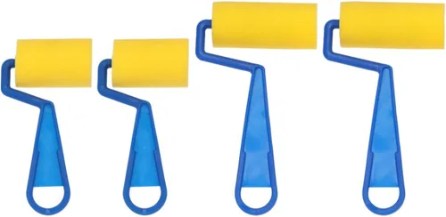 NUOBESTY Paquete de 4 pinceles de esponja de pintura, espuma suave para lienzo, papel, manualidades de madera, herramientas de arte ideales para