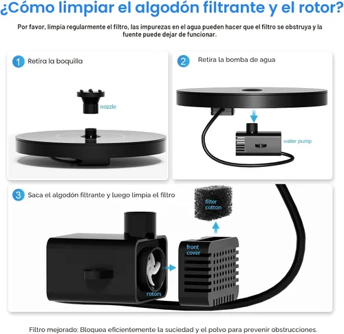 Miniatura 3 de Bomba de agua de fuente solar para baño de pájaros, bomba de fuente de agua flotante con energía solar para baño de pájaros, jardín, estanque