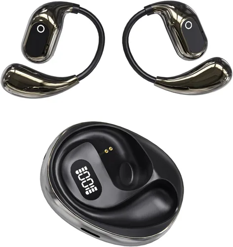 OWS - Auriculares inalámbricos Bluetooth 5.4, auriculares inalámbricos con ganchos para las orejas y micrófono, IPX5 impermeable, rango 64H,