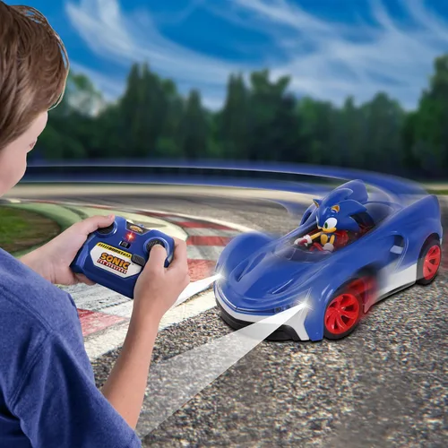 Miniatura 4 de NKOK Team Sonic Racing - Auto de juguete con control remoto de 2.4 GHz con Turbo Boost – Sonic The Hedgehog 601, cuenta con luces funcionales