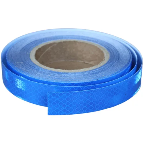 Cinta reflectante industrial que no se decolora, azul de 1 pulgada de ancho, tiras reflectoras adhesivas de seguridad de alta visibilidad