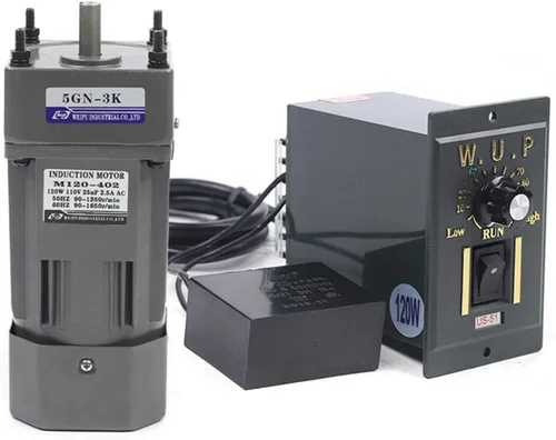 Miniatura 23 de Motor de engranajes eléctrico 120W DC 24V Reductor de engranajes helicoidal Caja de engranajes Motor eléctrico de engranajes RV 50K 35Nm Motor 120W