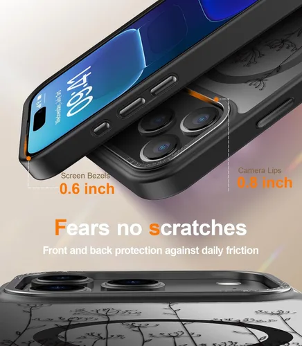 Miniatura 315 de Goodon para iPhone 15 Pro Max con protector de pantalla de privacidad, compatible con Magsafe, funda translúcida mate a prueba de golpes - Linda