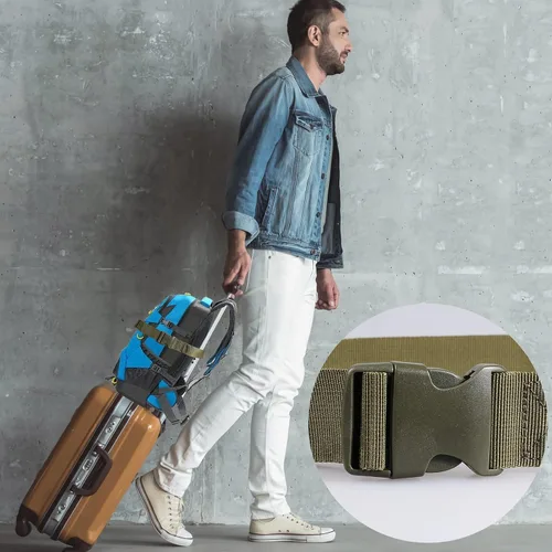 Miniatura 6 de Cinturón de viaje para equipaje, cinturón de viaje para equipaje de mano, elegante y ajustable, cinturón de viaje para equipaje, accesorios de viaje