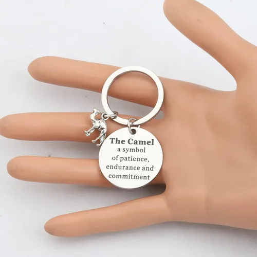 Miniatura 3 de ENSIANTH Llavero de camello, regalo inspirador para amantes del camello, regalo para amantes de los animales del desierto, regalo para dueños de cam
