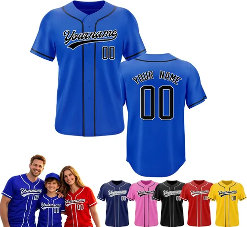 Miniatura 17 de Camiseta de béisbol personalizada, nombre del equipo, número de equipo, logotipo, camisetas impresas cosidas, uniformes deportivos, regalos