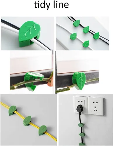 Miniatura 5 de 60 clips autoadhesivos de pared para trepar plantas, fijador de plantas invisibles en forma de hojas, clips de fijación de gancho para plantas