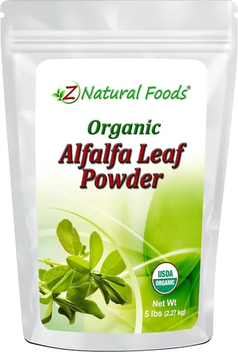 Miniatura 8 de Z Natural Foods Polvo orgánico de hoja de alfalfa - Hecho en Estados Unidos - Suplemento superalimenticio verde para bebidas, té, batidos, recetas