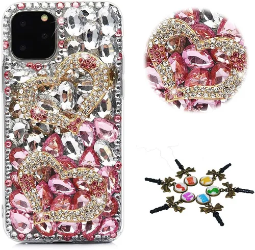 Miniatura 10 de Sparkle - Funda para teléfono compatible con Samsung Galaxy A12, elegante, hecha a mano en 3D, diseño de diamantes de imitación, diseño de diamantes