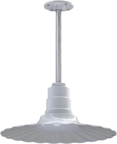Miniatura 31 de Steel Lighting Co. Colgante Eagle Rock Lámpara montada en el techo Onda radial de 16 pulgadas vástago de 12 pulgadas Acero resistente