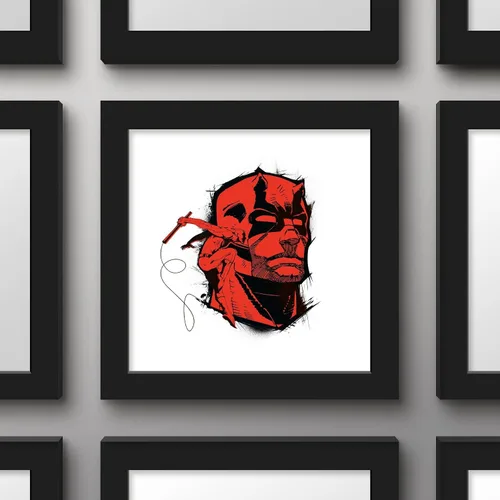 Miniatura 2 de Trends International Gallery Pops Marvel Comics Daredevil - Póster de pared con insignia de diablo rojo, 12.00 x 12.00 pulgadas, versión de marco