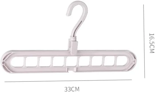 Miniatura 2 de Magic Multi-Port Soporte Perchero Multifuncional Almacenamiento de plástico Percha de ropa Estante de ropa (gris)