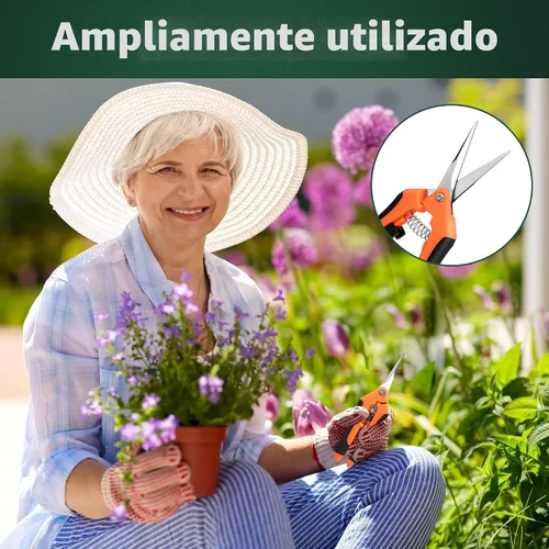 Miniatura 8 de EWPJDK Paquete de 3 tijeras de podar de jardín, tijeras de acero inoxidable, tijeras de jardinería, tijeras, podadoras de jardín, tijeras de podar