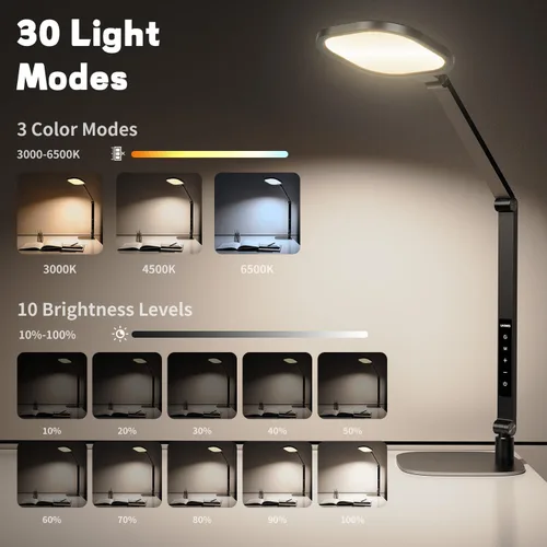 Miniatura 3 de Lámpara de escritorio LED LitONES para oficina en casa, luz de escritorio moderna para el cuidado de los ojos, luz de computadora de 3 temperaturas