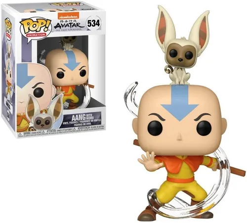 Miniatura 2 de POP Avatar: The Last Airbender - Figura de vinilo de Aang con Momo Funko (con funda protectora de caja compatible), multicolor, 3.75 pulgadas