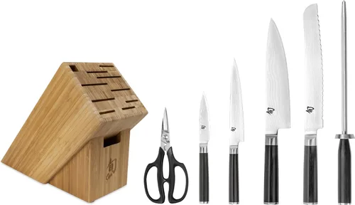 Miniatura 7 de Shun Juego clásico de 5 piezas de bloque delgado, incluye chef de 8 pulgadas, cuchillos de cocina de 3.5 pulgadas y 6 pulgadas, juego de bloques