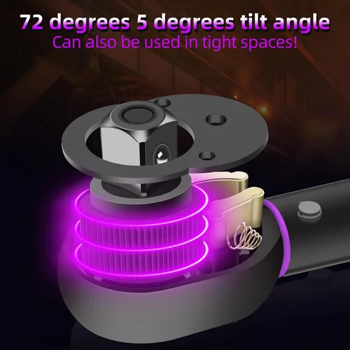 Miniatura 6 de Llave dinamométrica de clic de 1/2 pulgada 10-170 FT-LB/13.6-230.5N.M, precisión de ±3%, llave dinamométrica profesional de clic de doble dirección