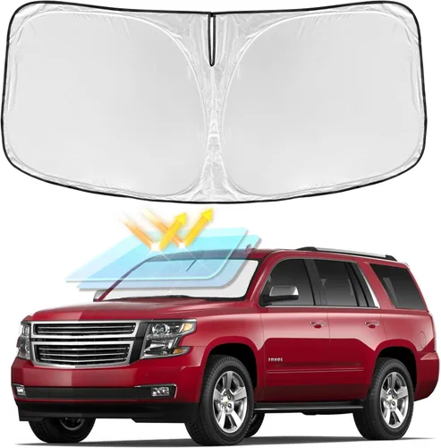 Miniatura 179 de para Dodge RAM 1500 2019-2024 2025 2026 Parasol Parasol para Parabrisas Cubierta - 4 Capas Parasol para Ventana Delantera para RAM1500 2Puertas