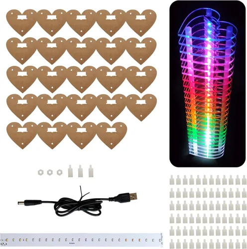 Miniatura 11 de Kits electrónicos de luz de audio LED DIY (PP16LED-ROUND)