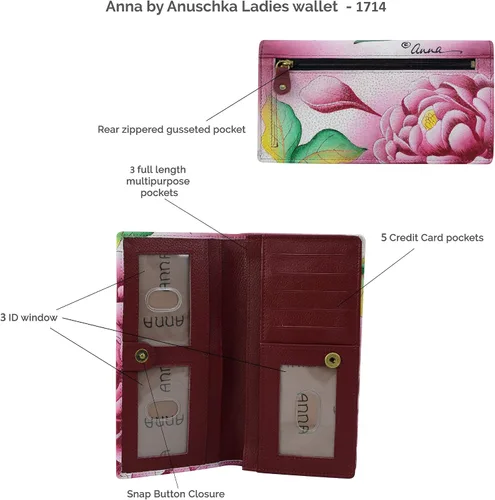Miniatura 5 de Anna by Anuschka Cartera de mano de cuero genuino para mujer