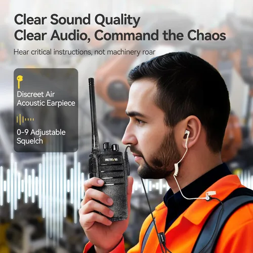 Miniatura 4 de Retevis Walkie Talkies RT21 para adultos, radios de 2 vías Walkie Talkies de largo alcance, radios portátiles FRS bidireccionales con auriculares