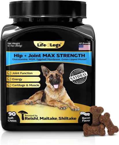 Miniatura 10 de Masticables de cadera y articulaciones para perros + suplemento de piel y pelaje - Golosinas para aliviar el dolor de las articulaciones del perro