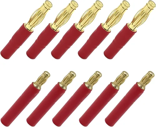 5 pares de conectores de bala de 0.138 in a conector de bala de 0.157 in Banana Gold Plug sin adaptador de cable para RC Car Boat FPV ESC Motor