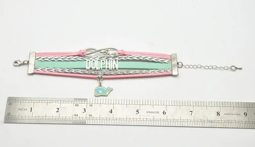 Miniatura 3 de Pulsera de delfín Infinity Love Cute Dolphin Jewelry Dolphin Regalos para mujeres, niñas, hombres, niños, amantes de delfines regalos