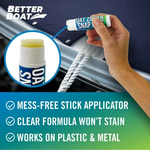 Miniatura 3 de Lubricante con cremallera de cera con cremallera, barra de lubricante con cremallera de grado marino y herramienta para lona de barco, broches