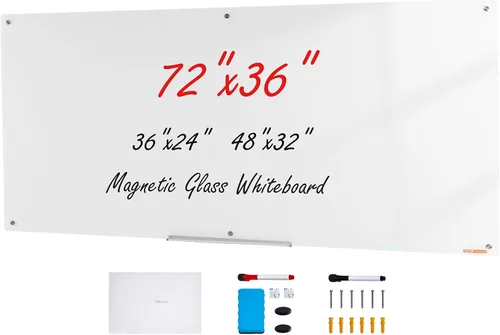 Miniatura 18 de VEVOR Pizarra blanca magnética móvil, 36 x 24 pulgadas, doble cara, pizarra de borrado en seco reversible de 360 grados, altura ajustable con marco