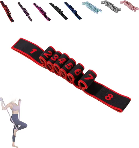 Miniatura 15 de Bandas de resistencia de fitness, banda de resistencia de fitness con asa para estiramiento y yoga, banda de resistencia elástica de número