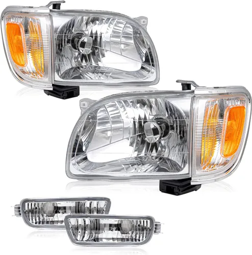 Miniatura 8 de TUSDAR Conjunto de faros delanteros para Toyota Tacoma 2001 2002 2003 2004 con luz de parachoques para el lado del conductor y del pasajero