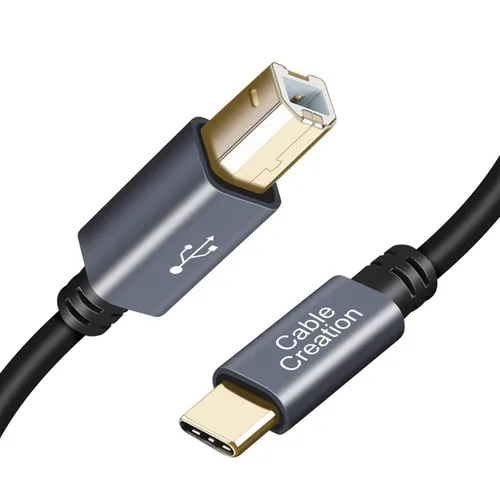 Miniatura 12 de CableCreation Cable de impresora USB C a B de 3.3 pies, escáner y cable MIDI para piano digital Yamaha Casio, controlador DJ, 1 M, negro