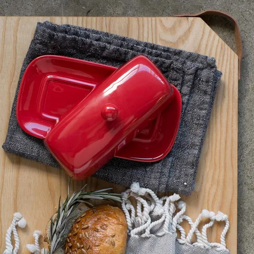 Miniatura 6 de Plato para mantequilla, Now Designs, rectangular, Rojo