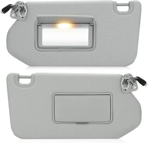 Miniatura 11 de Visera solar lateral izquierda y derecha con luz para Nissan Pathfinder 2013-2018, para Infiniti QX60 2014-2017, para Infiniti JX35 2013, repuesto