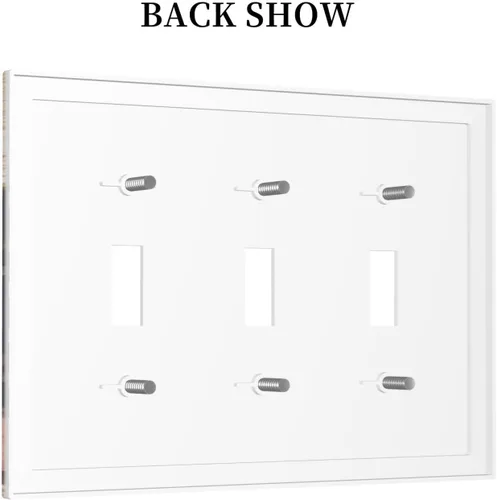 Miniatura 176 de Placa Decorativa de Pared de Granja Rústica con Cuerno de Madera para Puerta de Granero 1 Banda Duplex Cubiertas de Toma Eléctrica Soltera