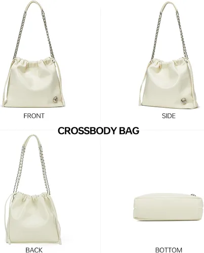 Miniatura 5 de LA FESTIN - Bolso de mano de piel para mujer, elegante bolso con correa de cadena, de lujo, suave, a la moda para el trabajo