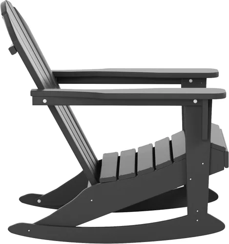 Miniatura 17 de WestinTrends Silla mecedora Malibu de poliéster para exterior/patio Adirondack, Negra