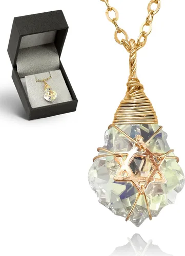 Collar de estrella de David para mujeres y hombres, collar de estrella judía relleno de oro de 14 quilates, collar de Israel