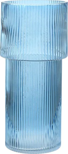 Miniatura 72 de Jarrón redondo de cristal, floreros para ramo, jarrones de vidrio acanalado para flores, pequeño jarrón transparente para sala de estar, oficina
