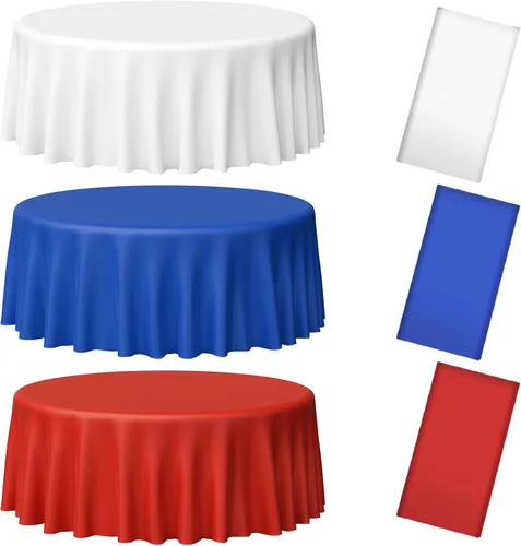 Miniatura 11 de Paquete de 12 manteles de plástico desechables del 4 de julio, manteles de plástico desechables en color rojo, blanco y azul, fundas rectangulares
