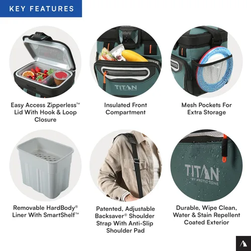 Miniatura 6 de Titan by Arctic Zone Deep Freeze Cooler - Enfriador de cuerpo duro sin cremallera, aislamiento de congelación profunda, forro de cuerpo duro