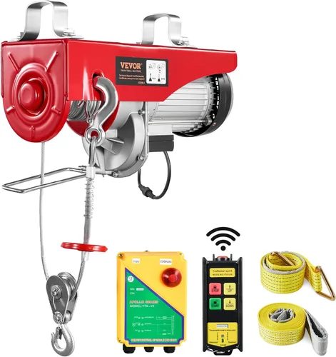VEVOR Polipasto eléctrico de 2200 libras con control remoto inalámbrico, polipasto eléctrico de 110 V con control remoto, altura de elevación de 40