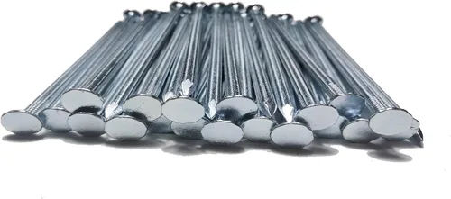 Estacas de metal, 8 pulgadas, 9 púas galvanizadas para paisaje, clavos de jardín para césped, barreras de malezas, tienda de campaña y más (9, 8