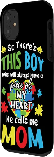 Miniatura 2 de Funda para iPhone 11 Boy Calls Me Mom Heart Colorido Puzzle Autismo