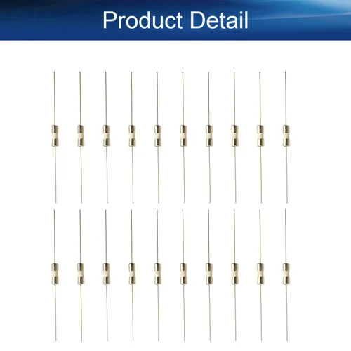 Miniatura 4 de Bettomshin 20 fusibles de plomo axial de tubo de cerámica T1A de 250 V, 0.142 x 0.394 in/0.14 x 0.39 pulgadas, fusible de fusión lenta de retardo