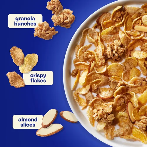 Miniatura 7 de Honey Bunches of Oats Cereal de desayuno con almendras, cereal de almendras con miel con racimos de avena y granola, caja de 12 onzas