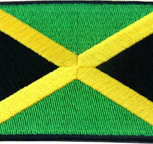 Miniatura 2 de Parche bordado con la bandera de Jamaica Rasta Jamaica Rastafari Nacional para coser